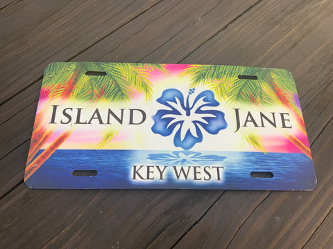 Island Jane License Plate