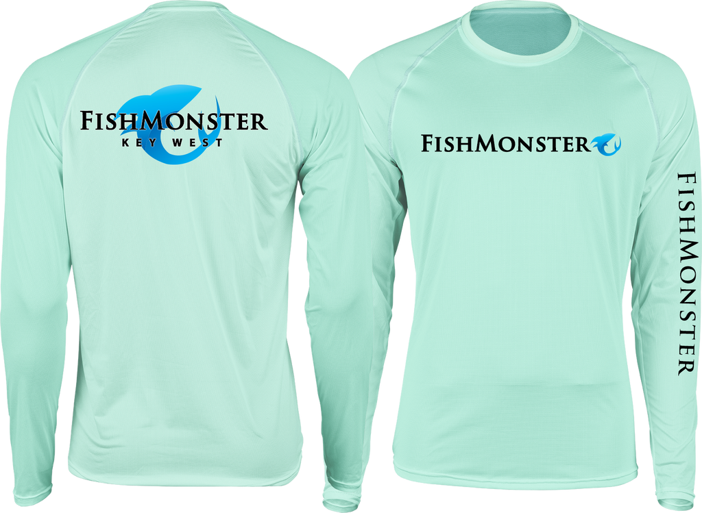 Fishmonster Men's Performance Fishing Long Sleeve Seafoam Teal