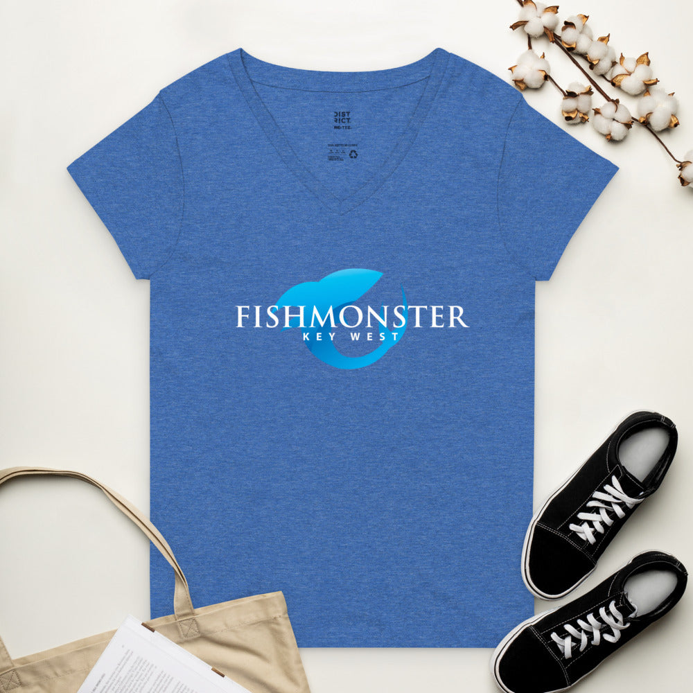 Women’s FishMonster recycled v-neck t-shirt
