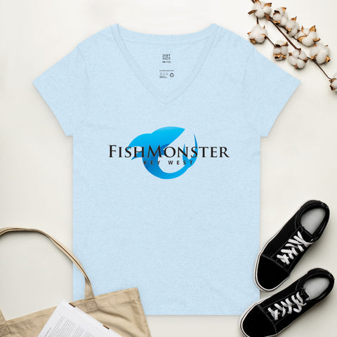 Women’s FishMonster recycled v-neck t-shirt