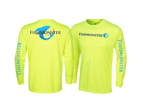 Fishmonster Men's Performance Fishing Long Sleeve Shock Yello